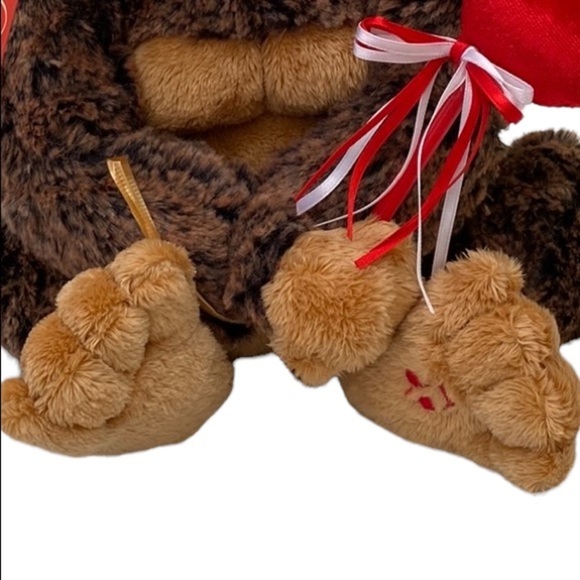 Gund Fun brown singing monkey plush toy with plush red heart Size OS - Picture 7 of 16